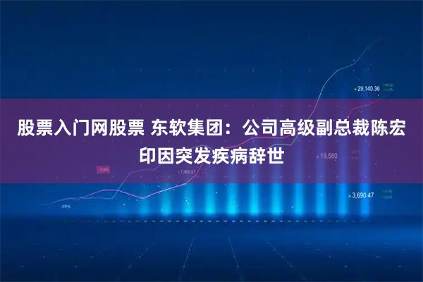 股票入门网股票 东软集团：公司高级副总裁陈宏印因突发疾病辞世